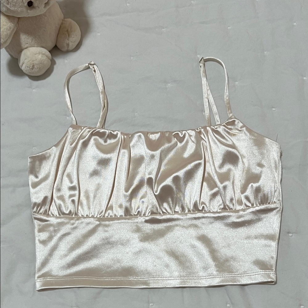 Satin Cream Cami Top